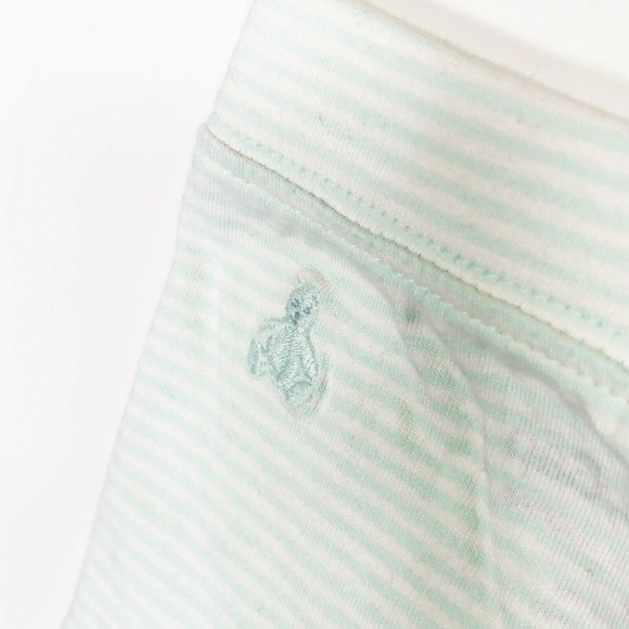 NWT Baby Gap 100% Cotton Mint Striped Capris 12-18 - Picture 3 of 5